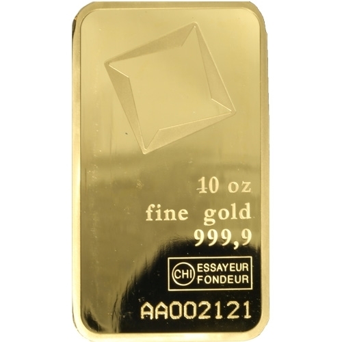10 oz valcambi gold bar rev