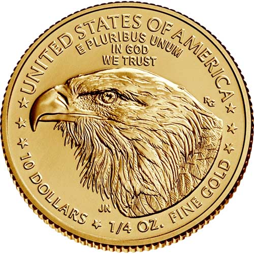 2021 1 4 oz American Gold Eagle Coin BU Type 2 rev