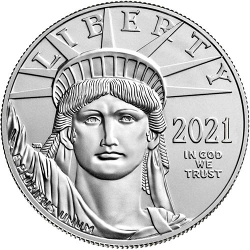 2021 1 oz american platinum eagle coin obv