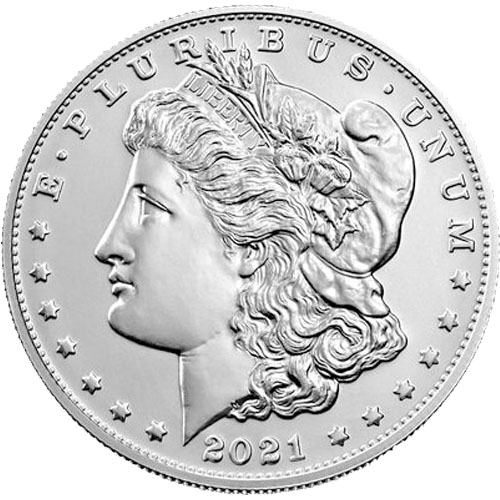 2021 P Morgan Silver Dollar Coin Box CoA obv