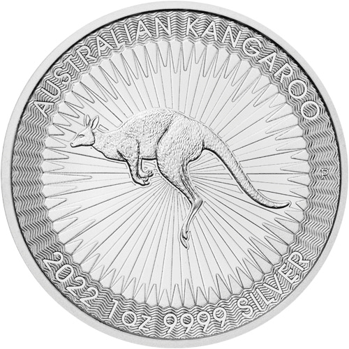 2022 1 oz Australian Silver Kangaroo rev