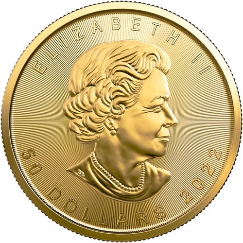 2022 1 oz Canadian Gold Maple obv