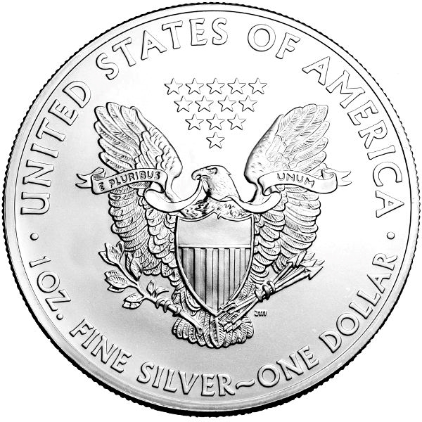 1 oz American Silver Eagle Coin Random Year rev