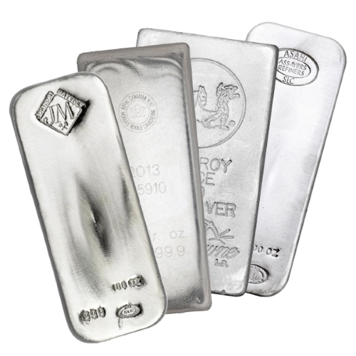 100 oz Silver Bar any mint varied condition obv2