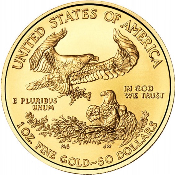 1 oz american gold eagle random year rev