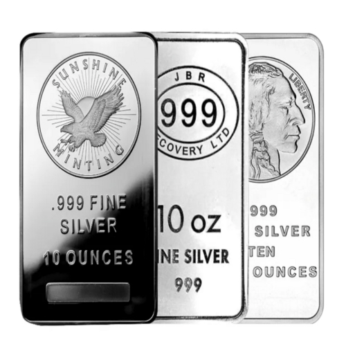 10 oz Silver Bar Miscellaneous Hallmark Obv 1