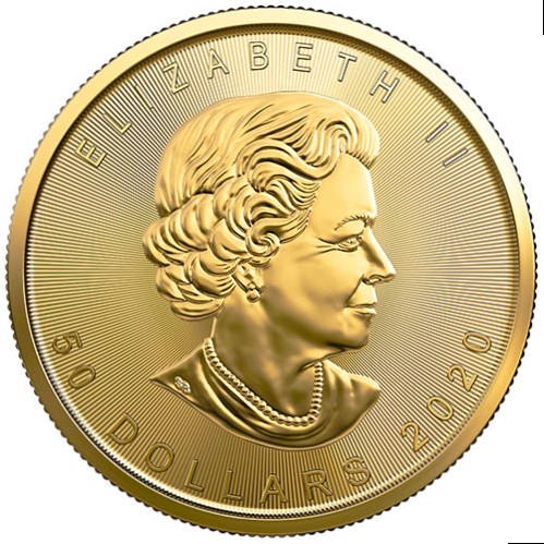 2020 1 oz Canadian Gold Maple obv