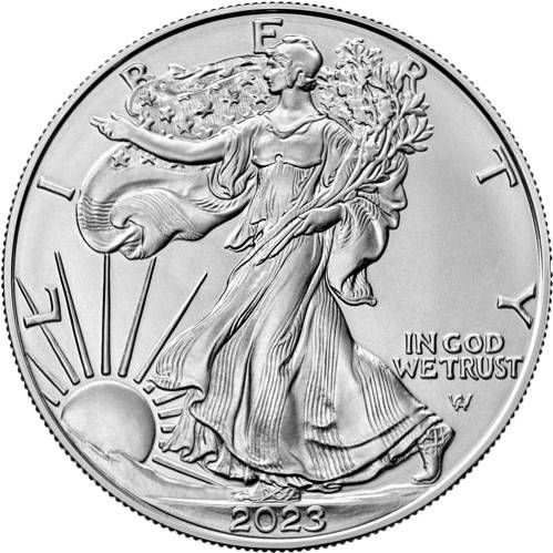 2023 1 oz American Silver Eagle Coin BU obv