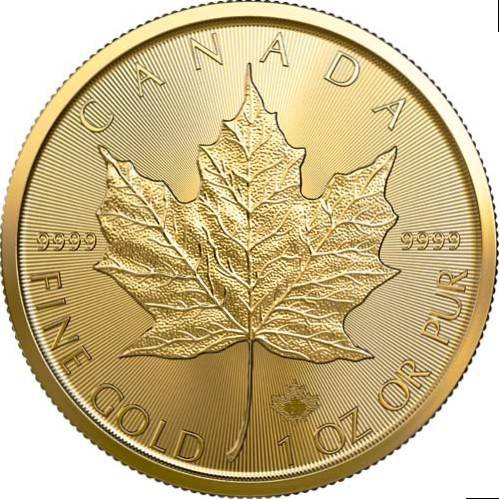 2023 1 oz Canadian Gold Maple rev