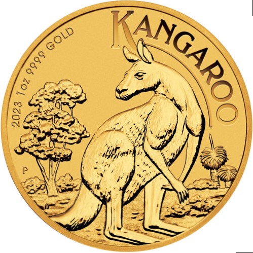 2023 1 oz gold kangaroo coin rev
