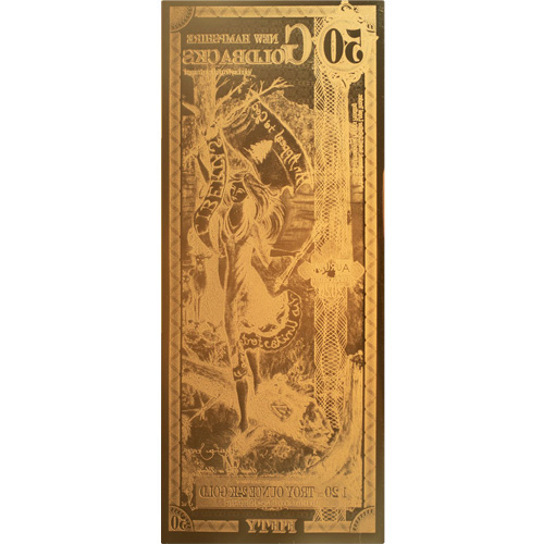 50 New Hampshire Goldback Gold Note B 1