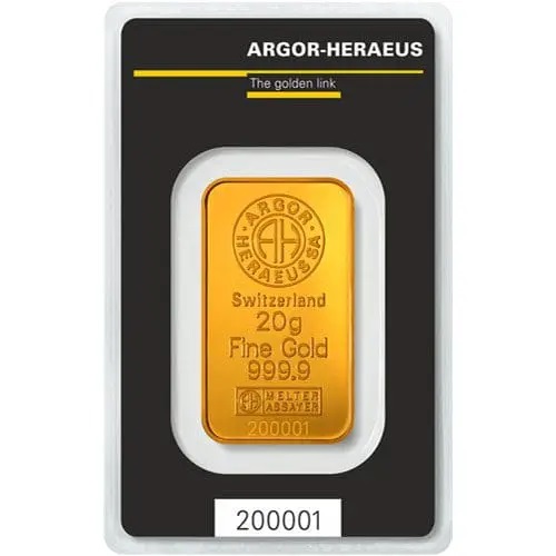 20 Gram Heraeus Gold Bar