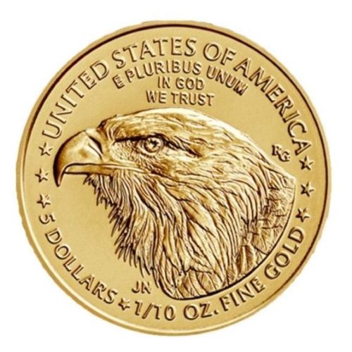 American Gold Eagle 0.10 oz 2023 back