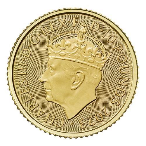 UK Gold Coronation Coin 0.10 oz 2023 back