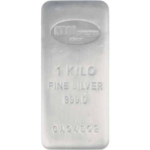 1 kg Italpreziosi cast silver bar