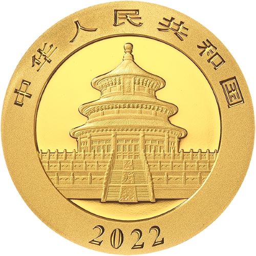 2022 Chinese Gold Panda 8 Gram back