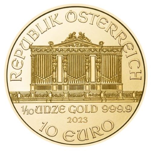 Austrian Gold Philharmonic 0.10 oz 2023 back