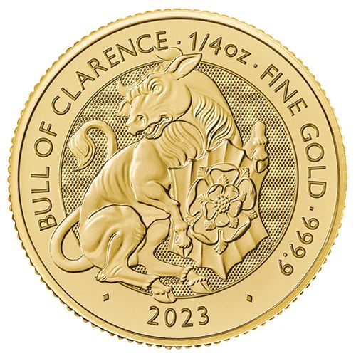 Tudor Beasts Gold Bull 0.25 oz 2023