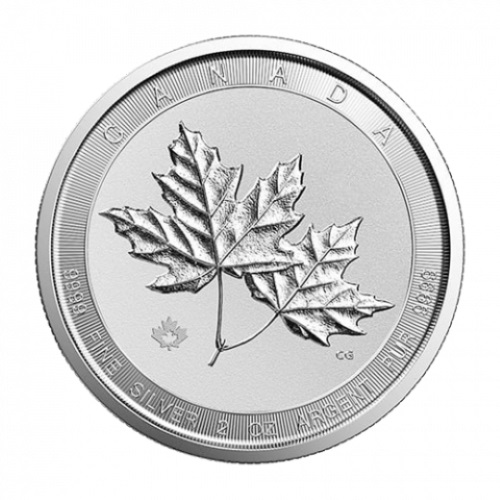 2 oz Canadian Silver Twin Maple Leaf Reverse Proof Dates Vary