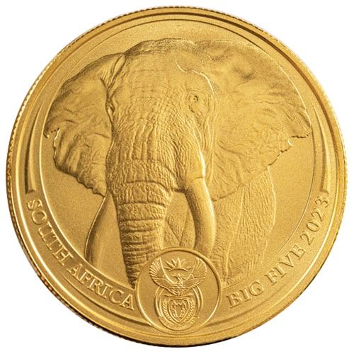 1 oz 2023 Gold Elephant Big 5 Series