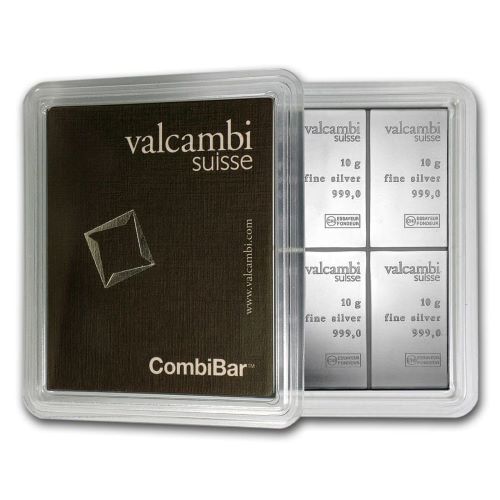100 gm Valcambi Silver Combibar 10 x 10 back