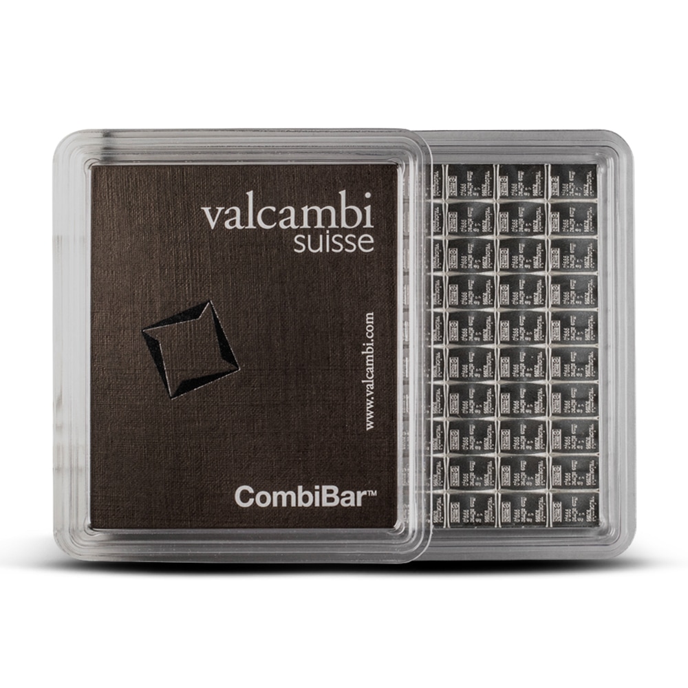 100 gm Valcambi Silver Combibar 100 x 1 back