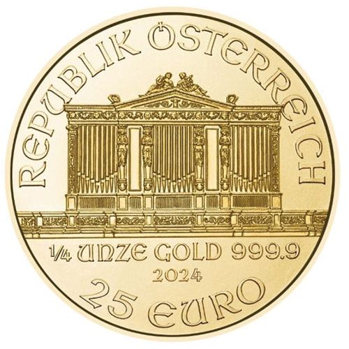 Austrian Gold Philharmonic 0.25 oz 2024 back
