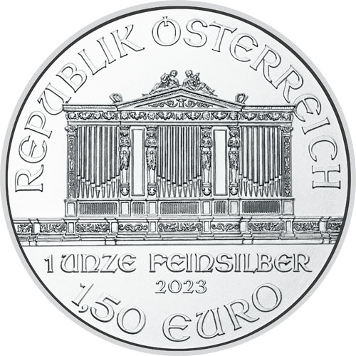 Austrian Silver Philharmonic 1 oz 2023 back