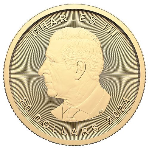 Canadian Gold Maple Leaf 0.50 oz 2024 back