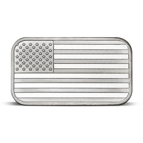 STM Silver 1 oz American Flag Bar