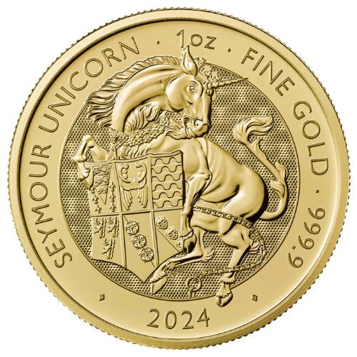 Tudor Beasts Gold Unicorn 1 oz 2024