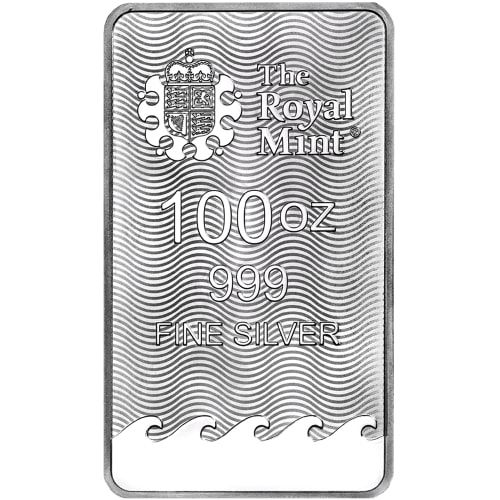 100 oz Royal Mint Britannia Silver Bar back