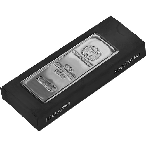 100 oz Silver Germania Mint Cast Bar 2