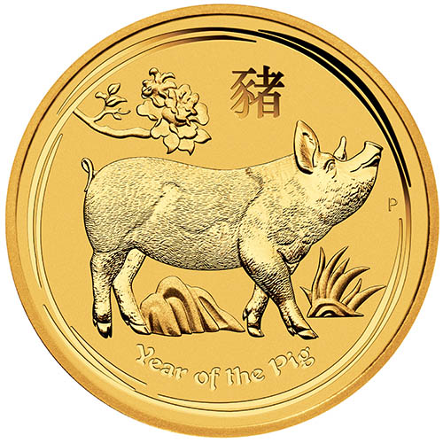 2019 0.50 oz Perth Mint Gold Lunar Pig