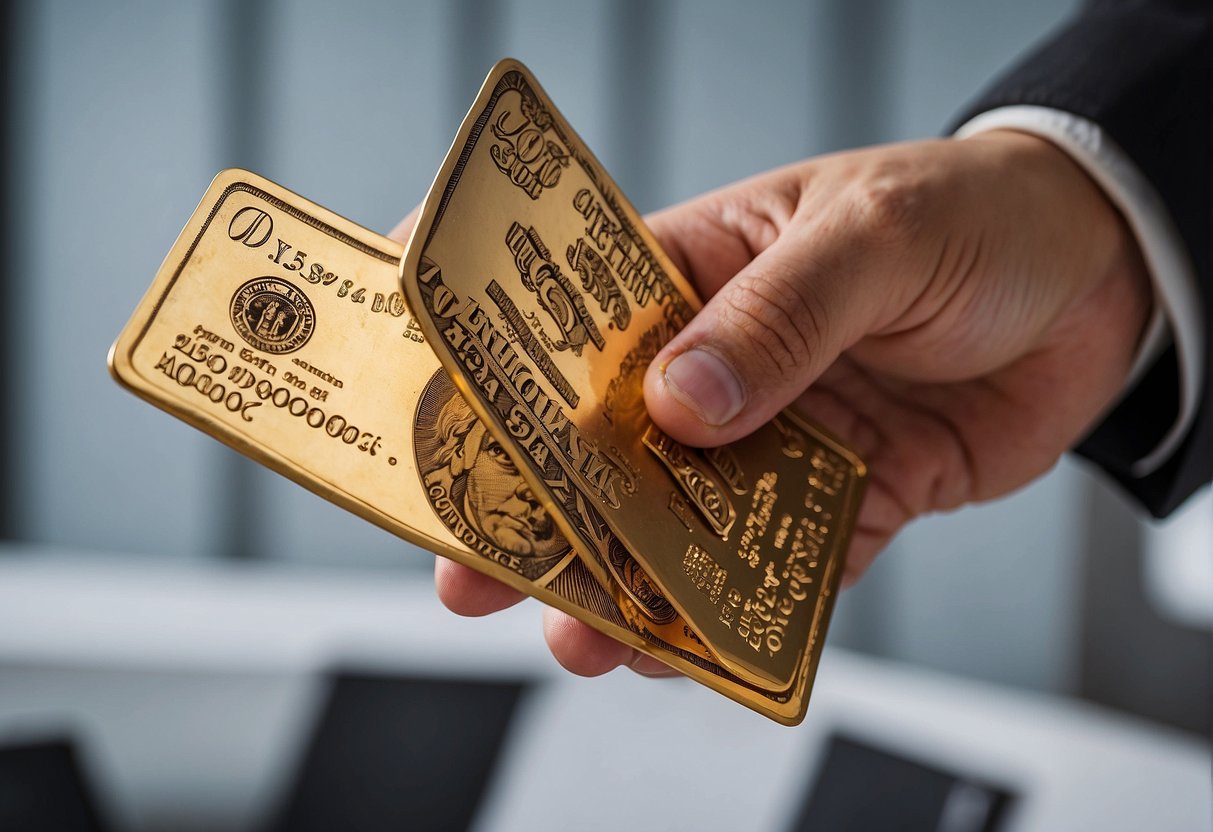 A hand holding a 401(k) statement with arrows pointing to a gold bar and a bank account, symbolizing the transfer process without penalty