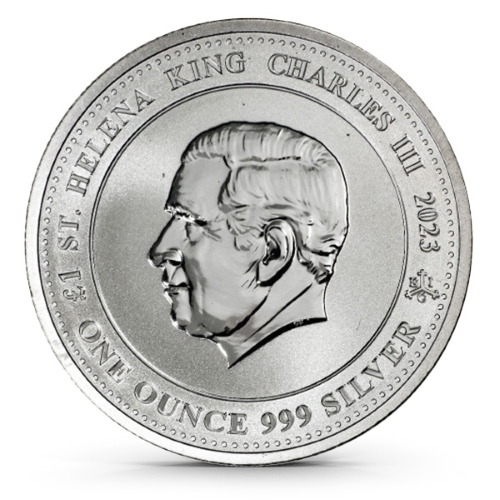 2023 1oz Silver St Helena Pegasus Coin back