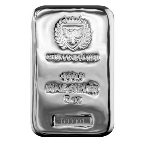 5 oz Silver Germania Mint Cast Bar