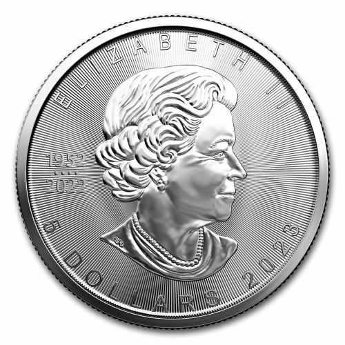 Canadian Silver Maple Leaf 1 oz 2023 back
