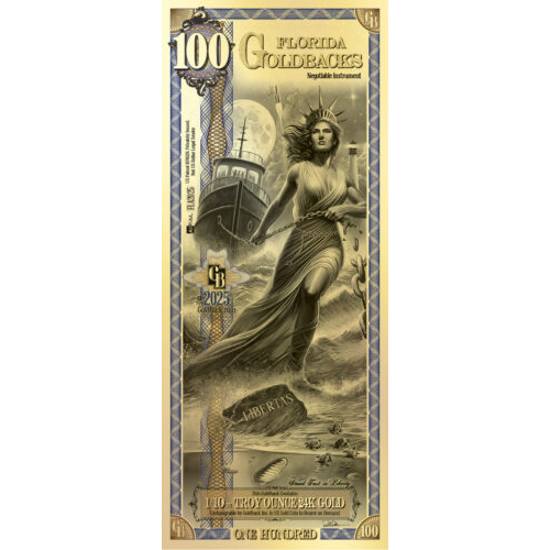 100 Florida Goldback Gold Note
