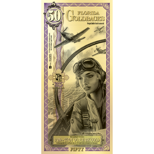50 Florida Goldback Gold Note