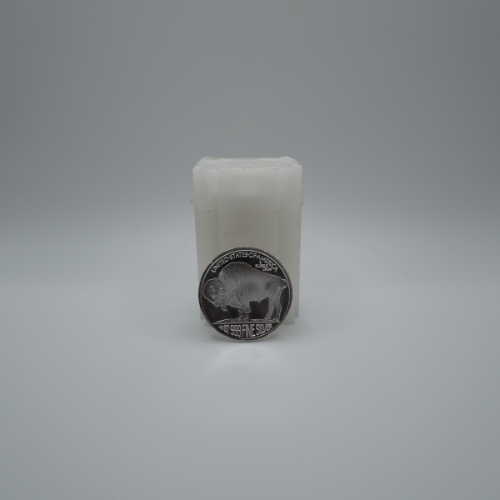 Tube of 1/2oz Silvertowne Silver Buffalo Rounds back