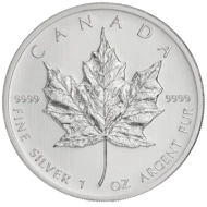 Canadian Silver Maple Leaf bullion coin