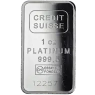 Credit Suisse one-ounce platinum bullion bar
